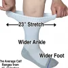 EXTRA WIDE SOCK 22310 SMALL LFMC
